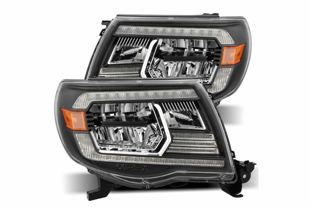 ARex Luxx LED Headlights: Toyota Tacoma (05-11) - Black (Reflector / Set)