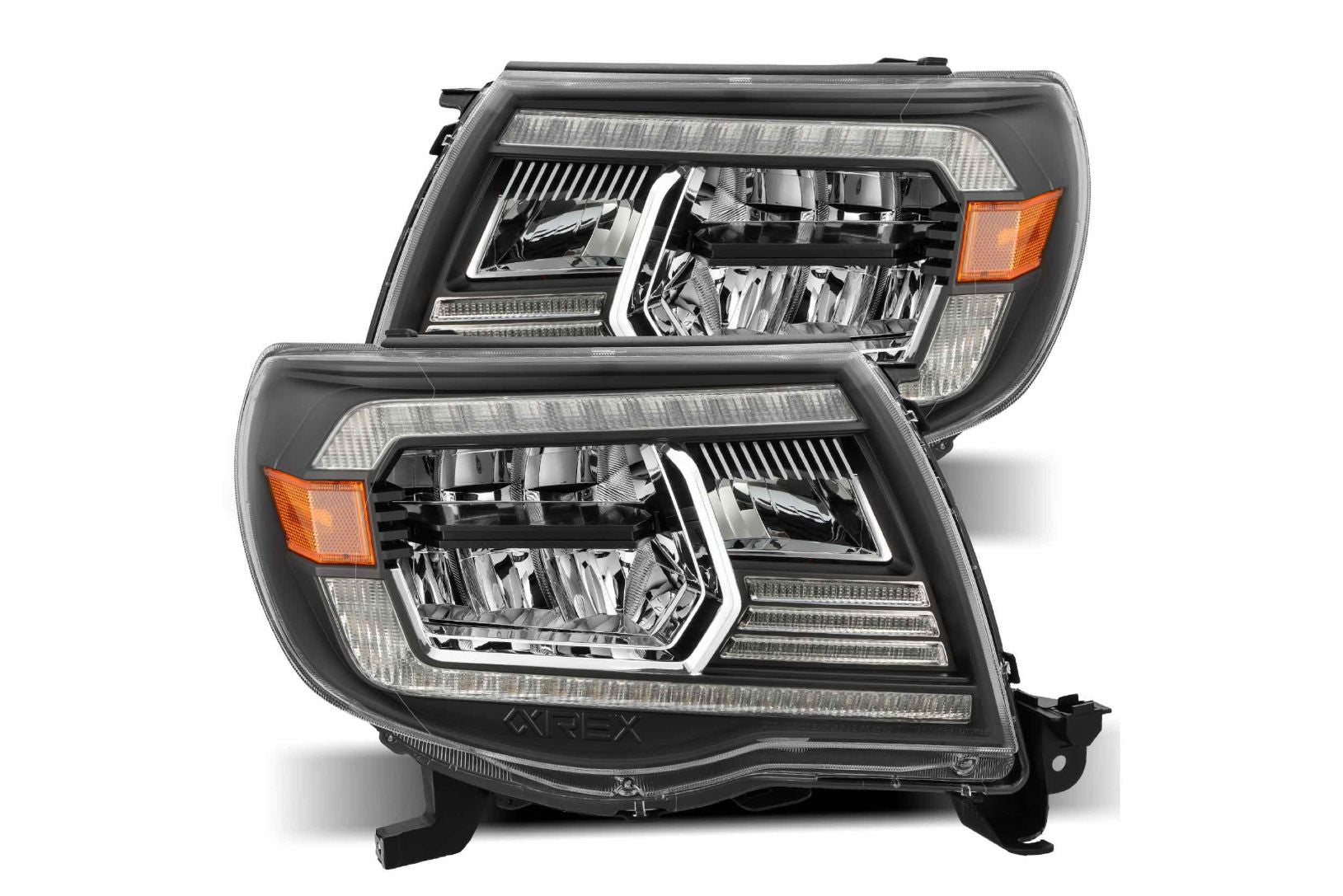 ARex Luxx LED Headlights: Toyota Tacoma (05-11) - Black (Reflector / Set)