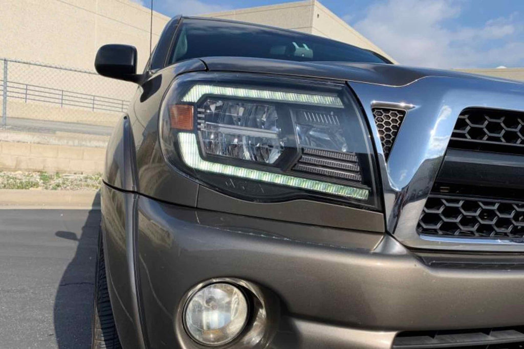 ARex Luxx LED Headlights: Toyota Tacoma (05-11) - Black (Reflector / Set)