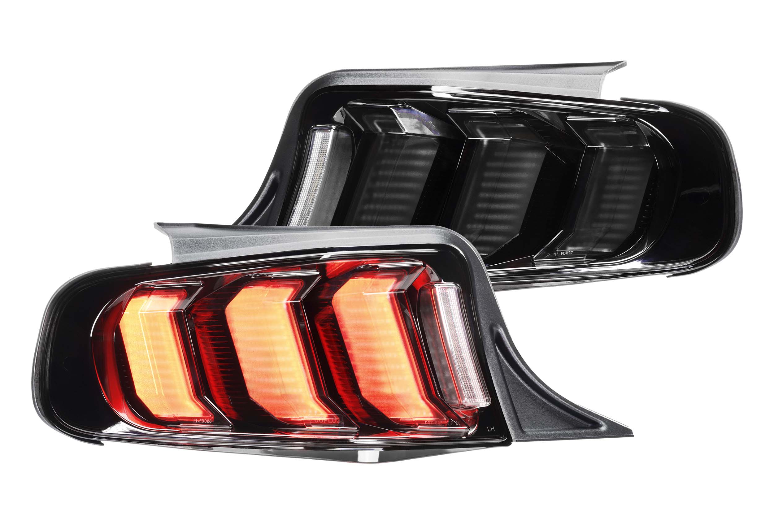 XB LED Tail Lights: Ford Mustang (10-12 / Red Lens / Set)
