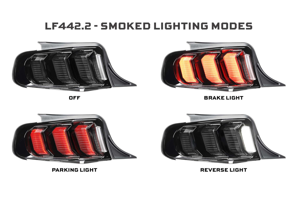 XB LED Tail Lights: Ford Mustang (10-12 / Red Lens / Set)