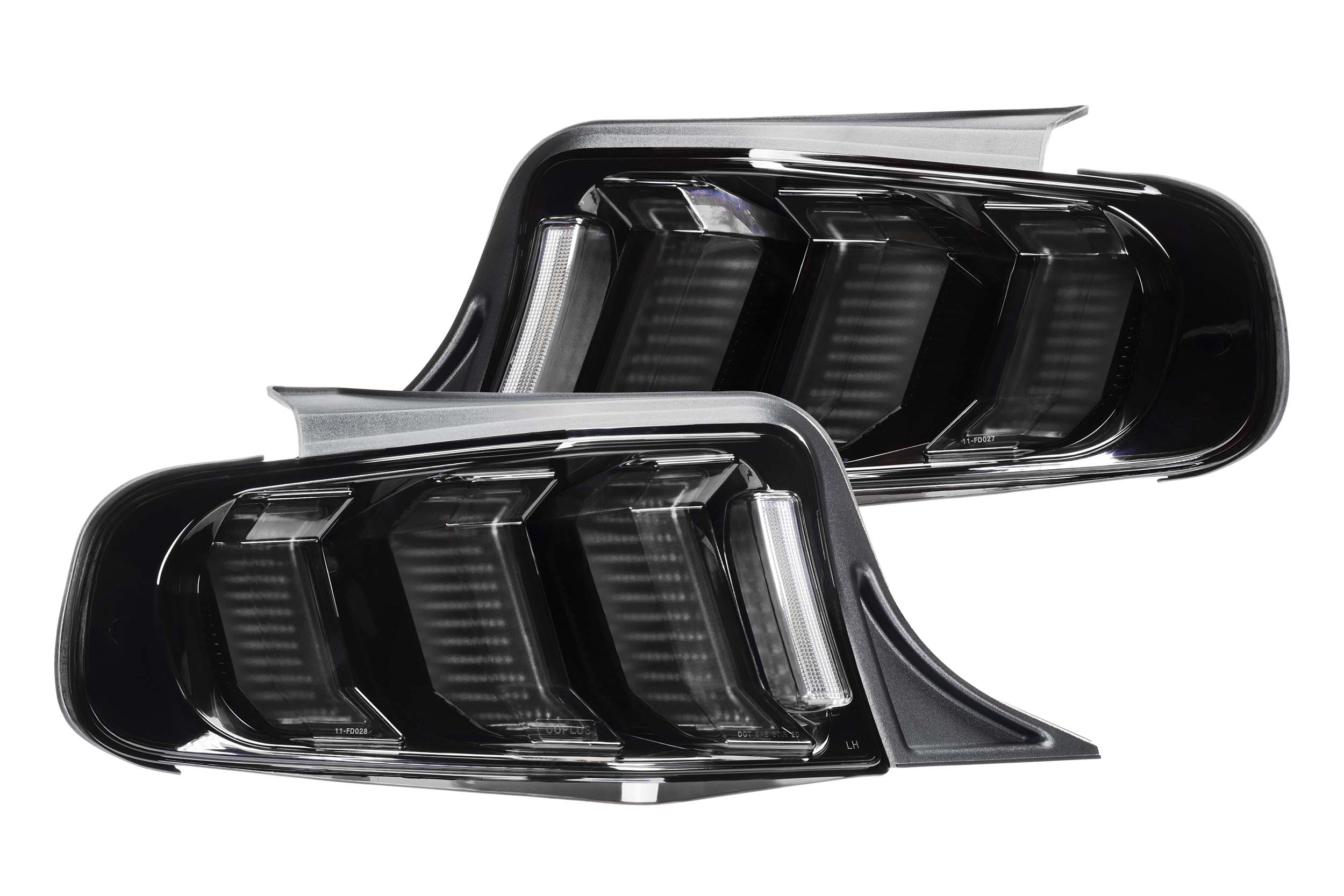 XB LED Tail Lights: Ford Mustang (10-12 / Red Lens / Set)
