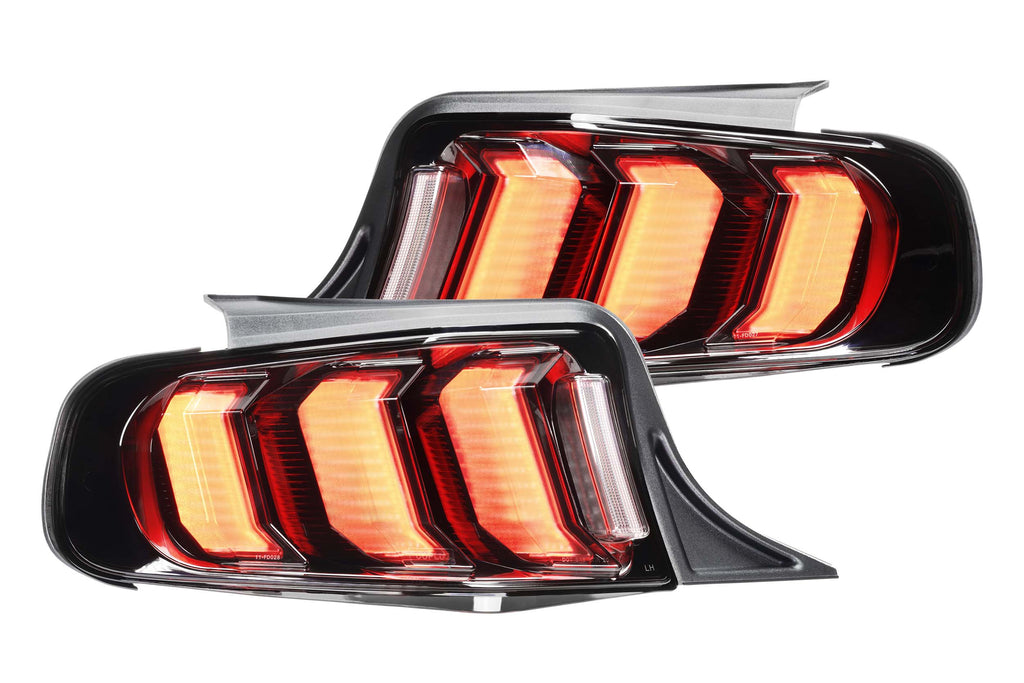 XB LED Tail Lights: Ford Mustang (10-12 / Red Lens / Set)