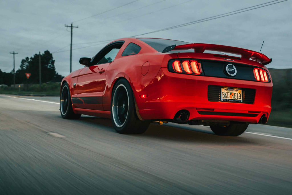 XB LED Tail Lights: Ford Mustang (10-12 / Red Lens / Set)