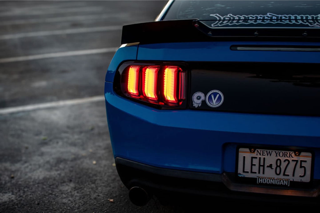 XB LED Tail Lights: Ford Mustang (10-12 / Red Lens / Set)