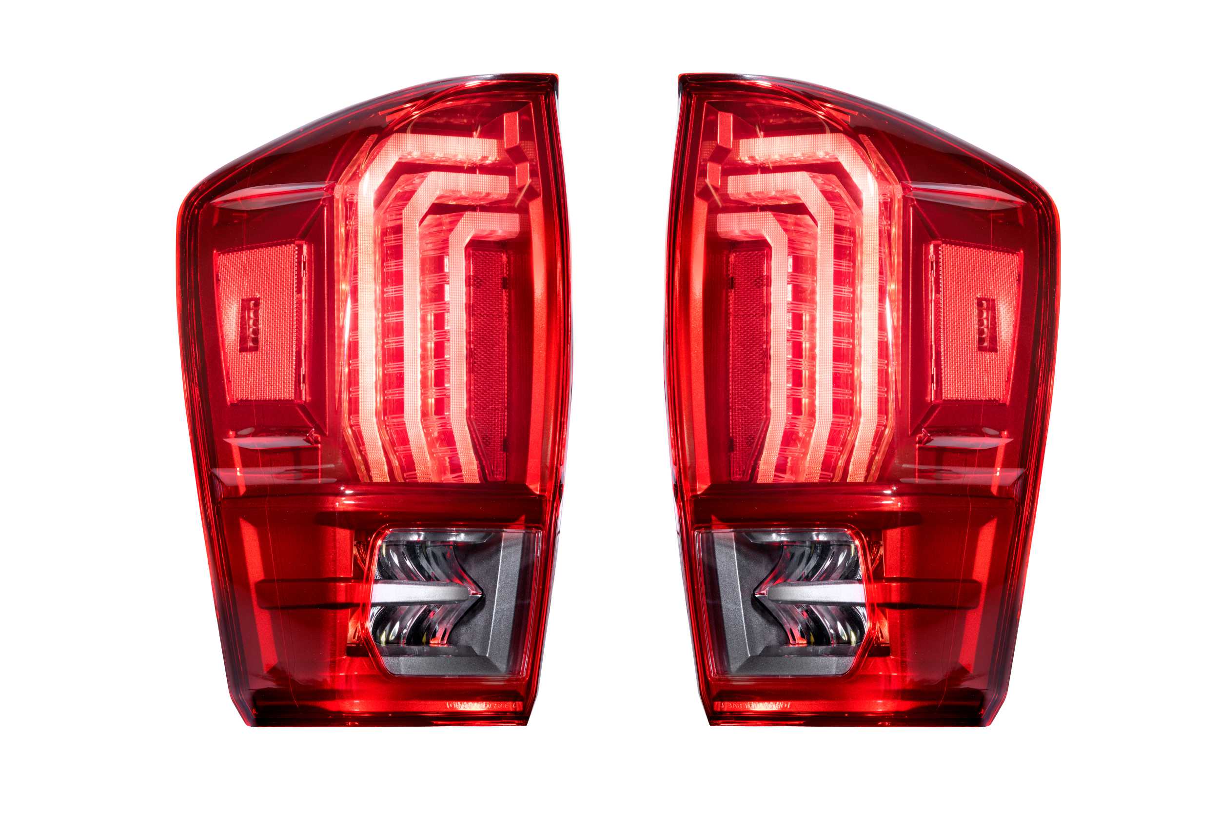 XB LED Tail Lights: Toyota Tacoma (16-23 / Red Lens / Set)