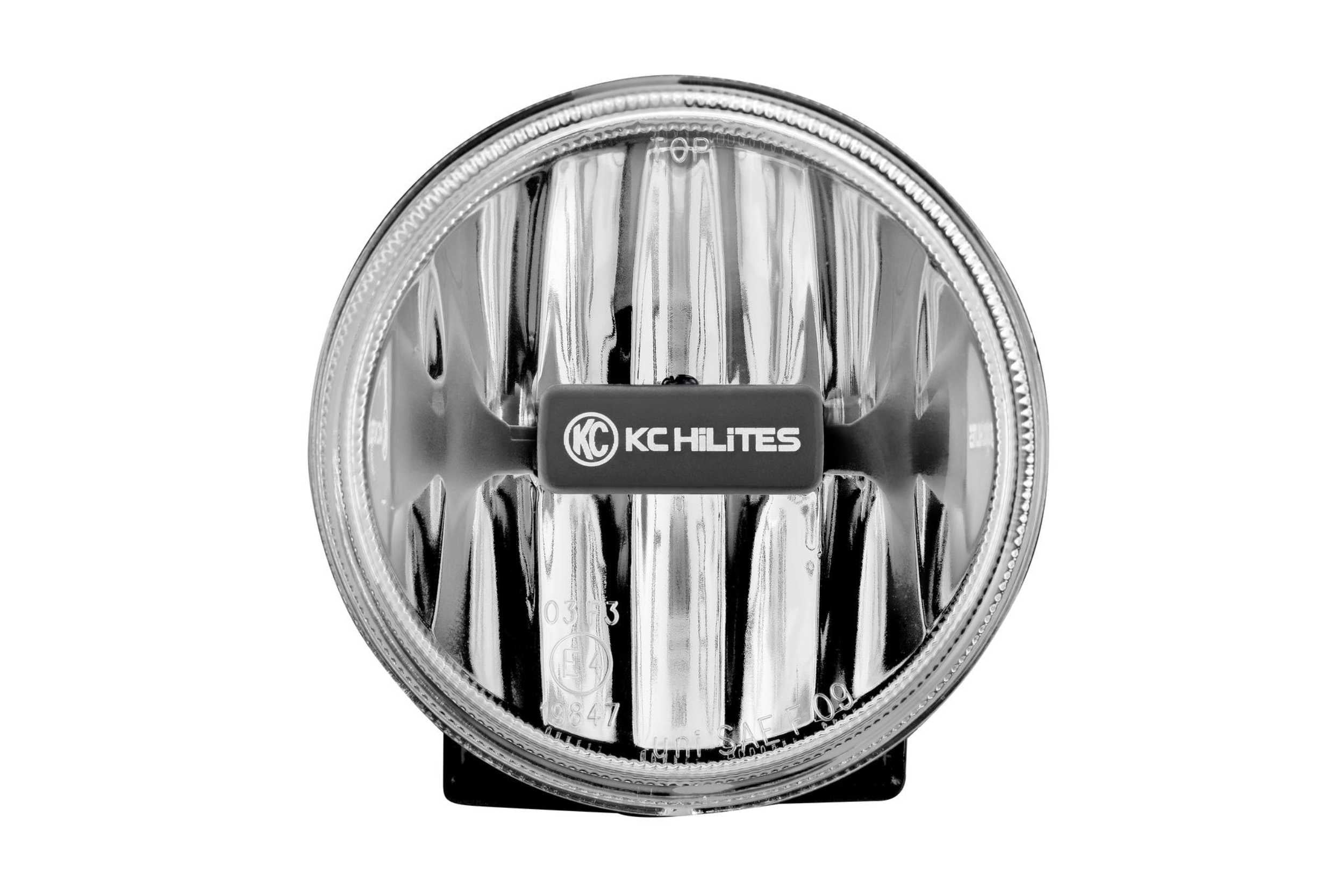KC Hilites Gravity G4 LED Light: (4in / White 10w Fog / For 10-18 Wrangler JK / Each)
