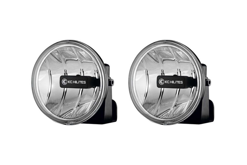 KC Hilites Gravity G4 LED Light: (4in / White 10w Fog / For 10-18 Wrangler JK / Each)