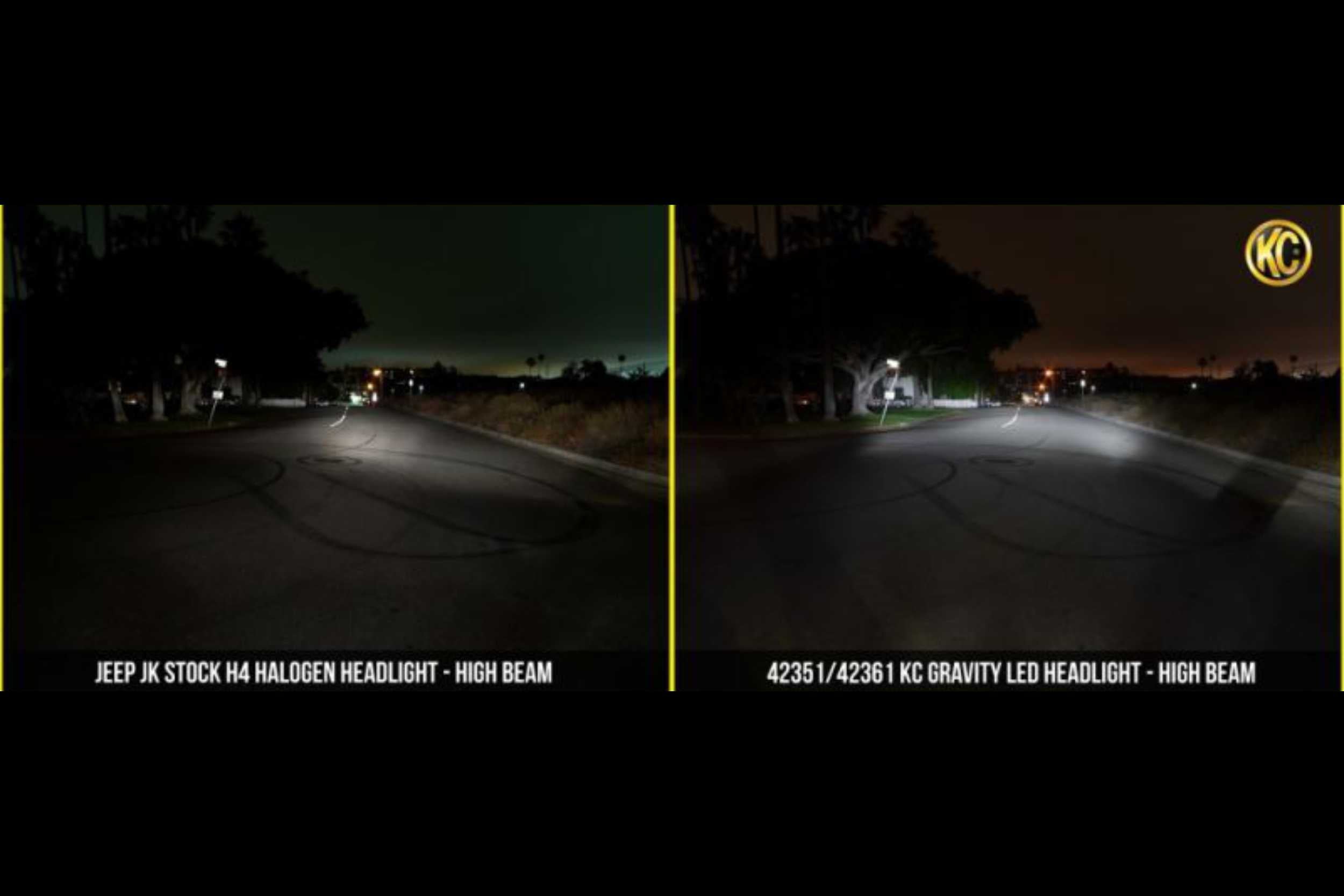 KC Hilites Gravity LED Pro Headlight: (7in for Jeep JK / 55/60w Driving / Each)