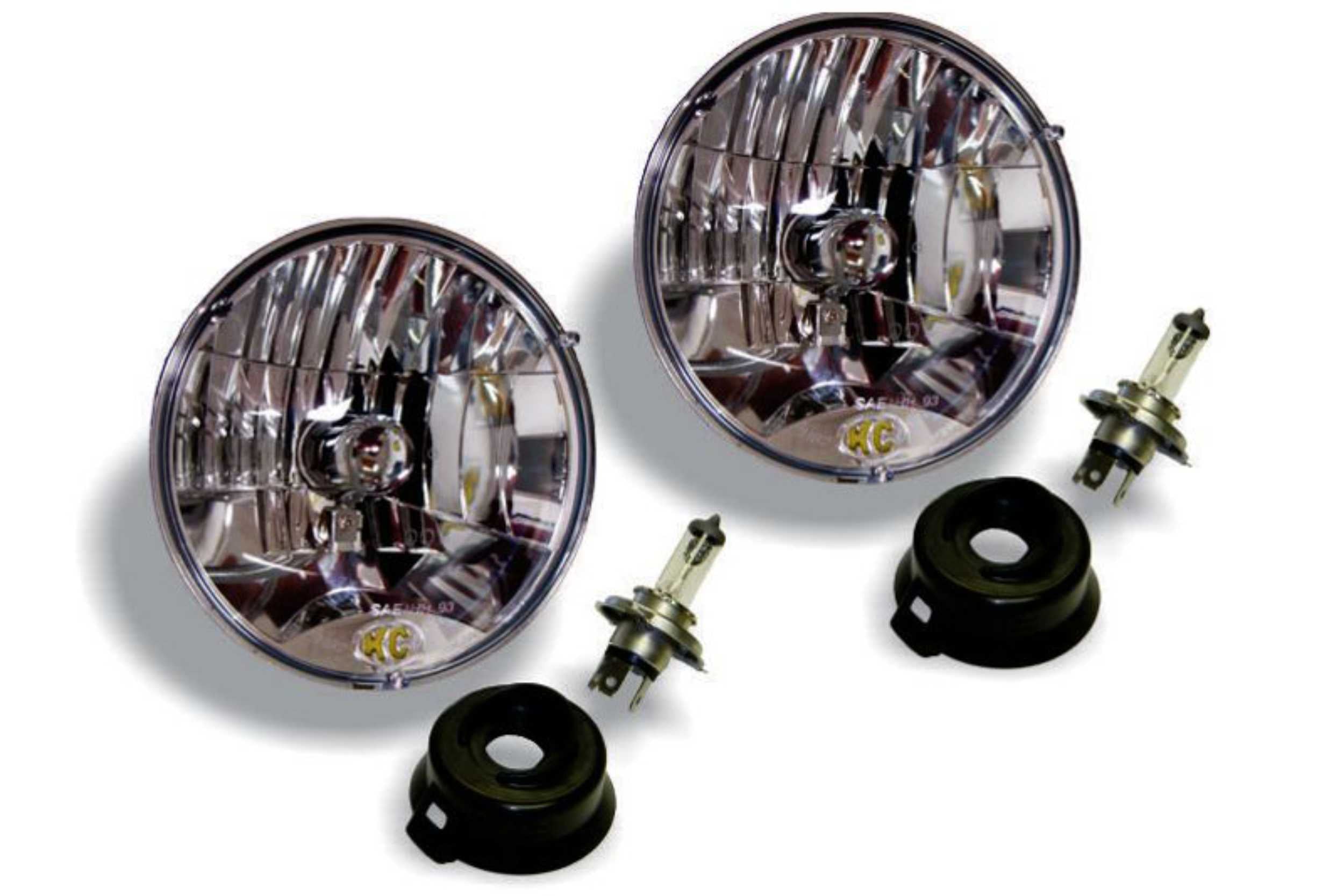 KC Hilites Halogen Headlight: (7in / 55w/60w Driving / Pair)