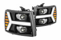 ARex Luxx LED Headlights: Chevrolet Silverado (07-13) - Gloss Black (Set)