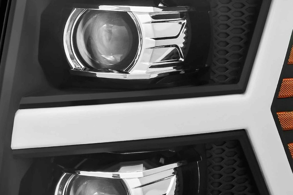 ARex Luxx LED Headlights: Chevrolet Silverado (07-13) - Gloss Black (Set)
