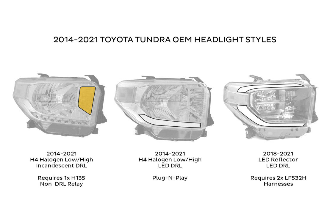 XB LED Headlights: Toyota Tundra (14-21 / Amber DRL / Set)
