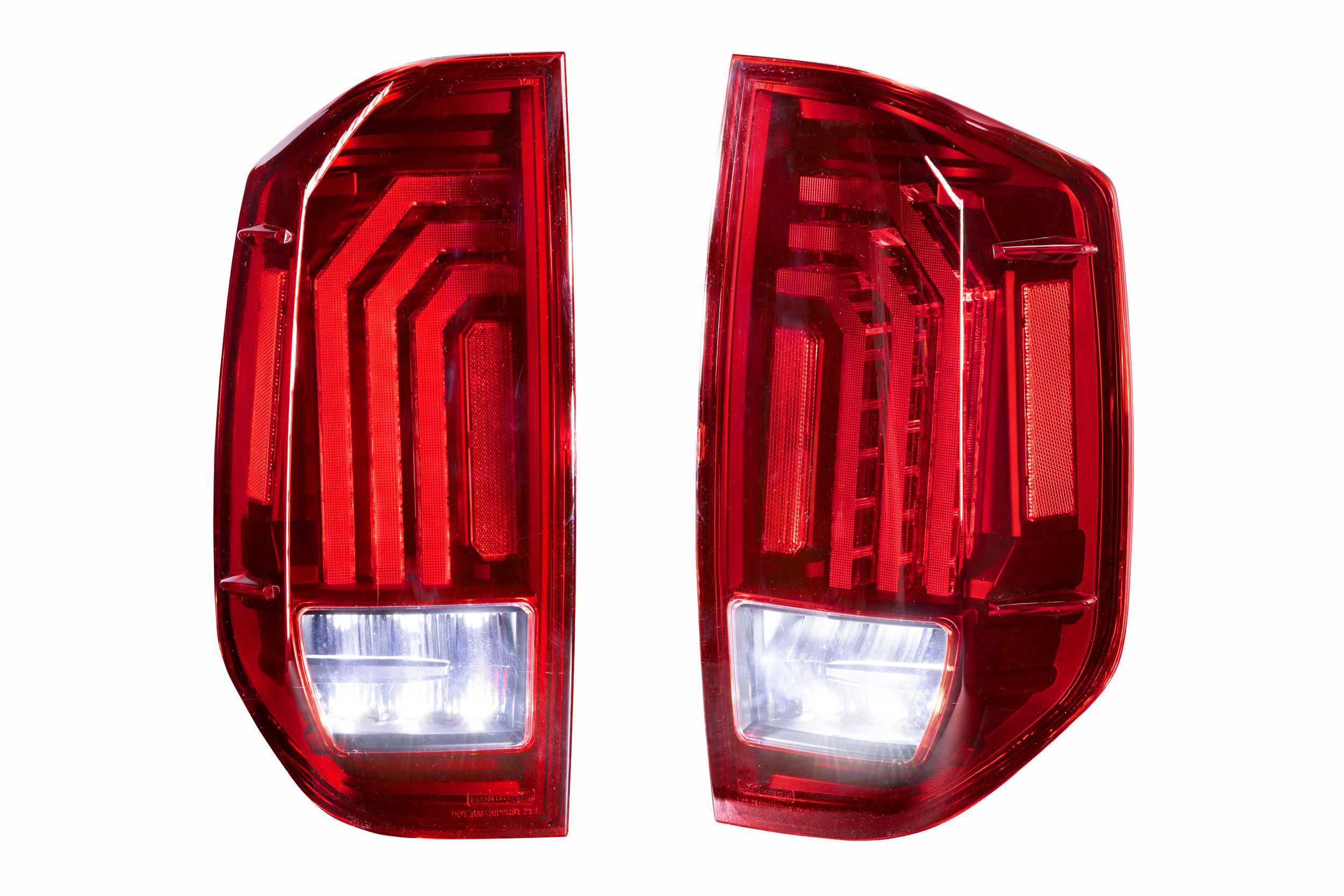 XB LED Tail Lights: 14-21 Toyota Tundra (Red Lens / Set)
