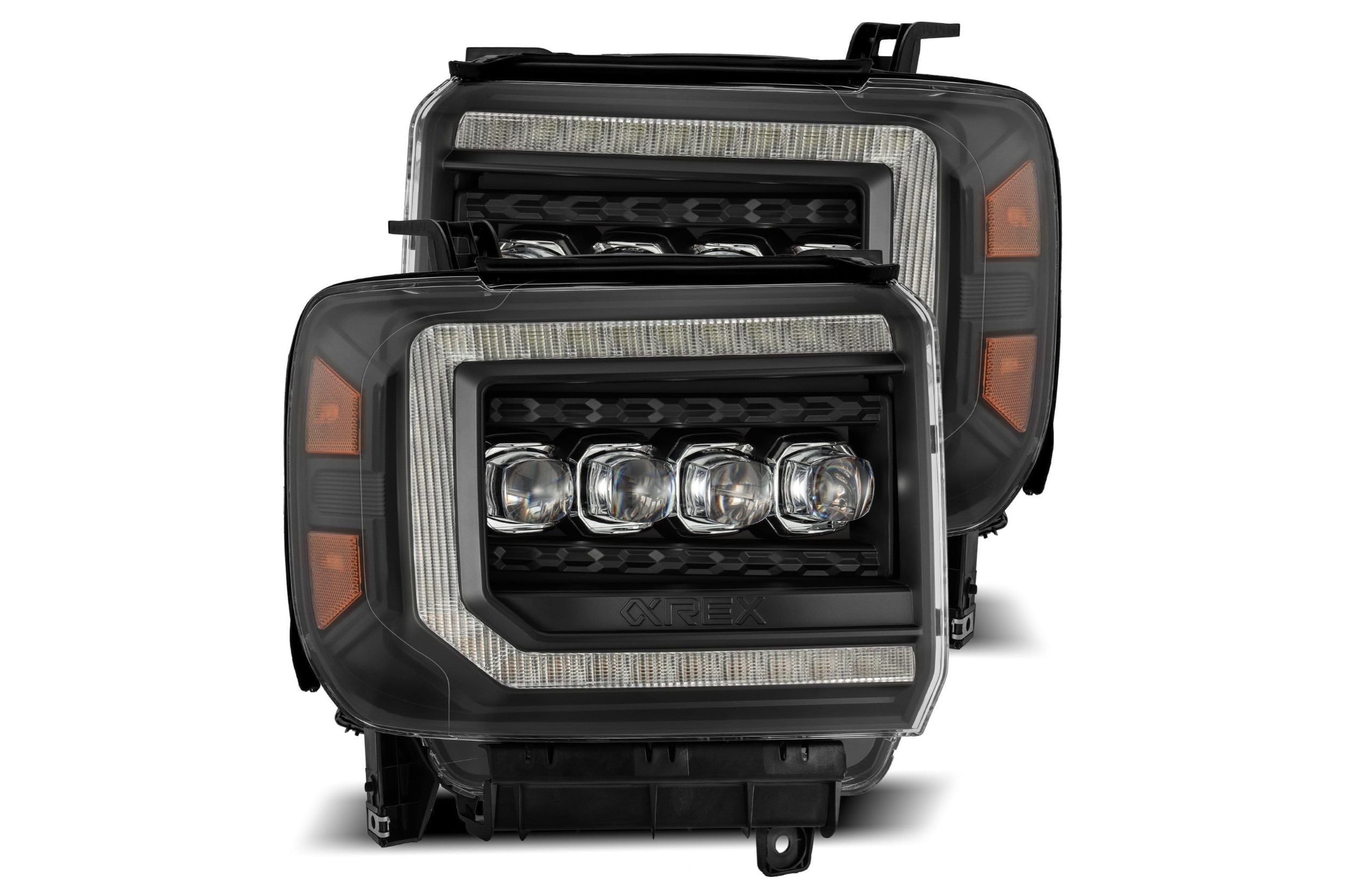 Arex Nova LED Headlights: GMC Sierra (14-18) - Black (Set)