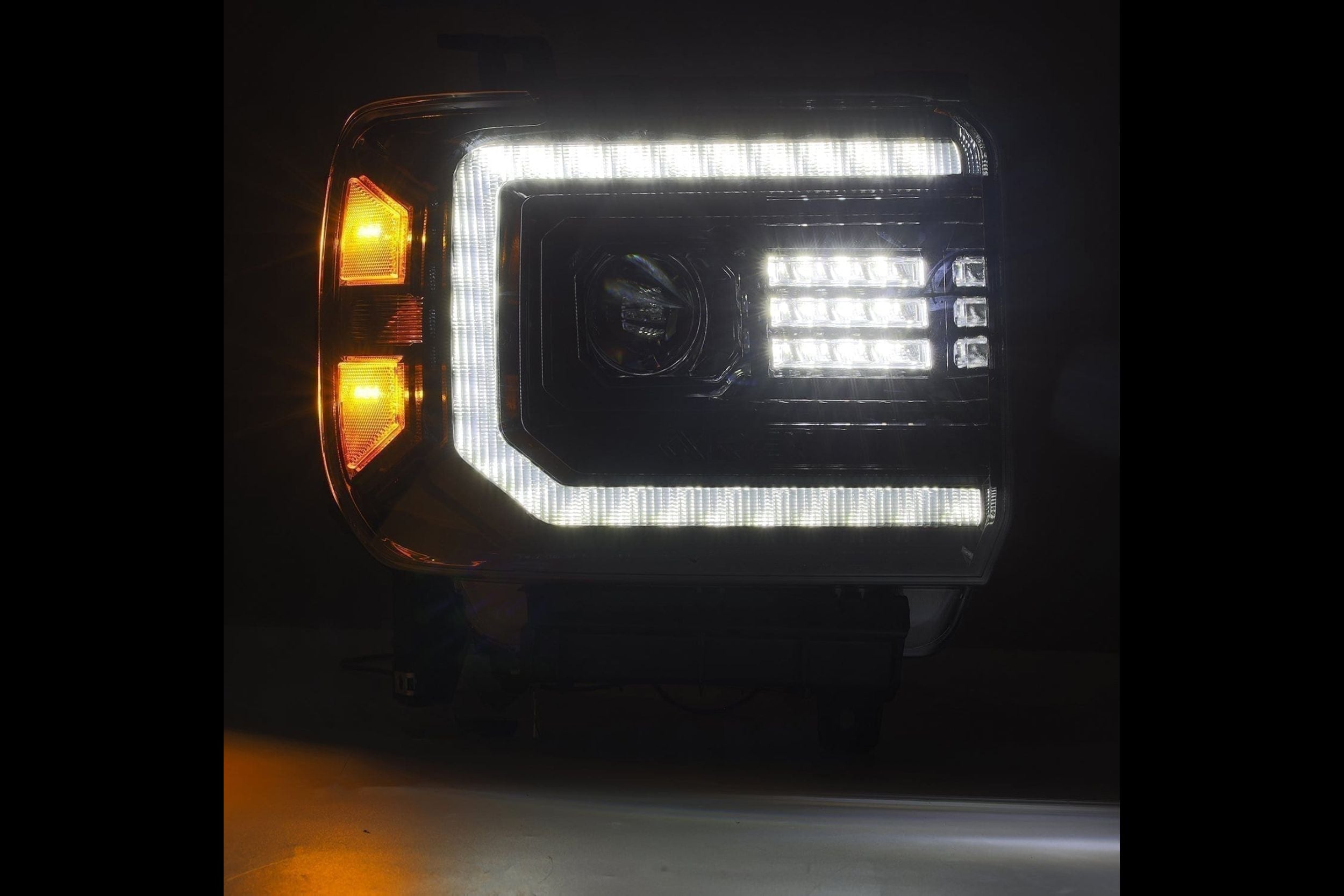 Arex Luxx LED Headlights: GMC Sierra (14-18) - Alpha-Black (Set)