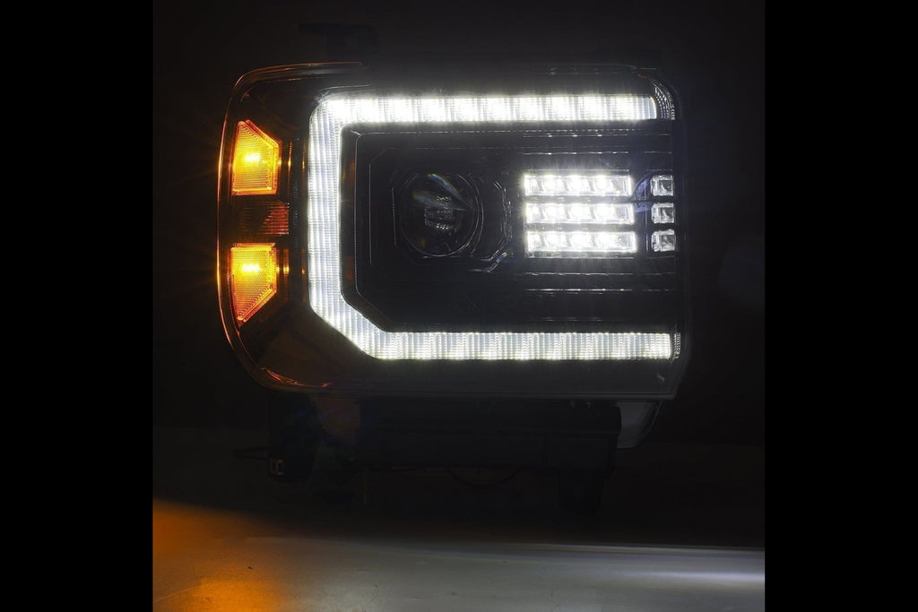 Arex (PRO-Series) Halogen Headlights: GMC Sierra (14-18) - AlphaBlack (Set)