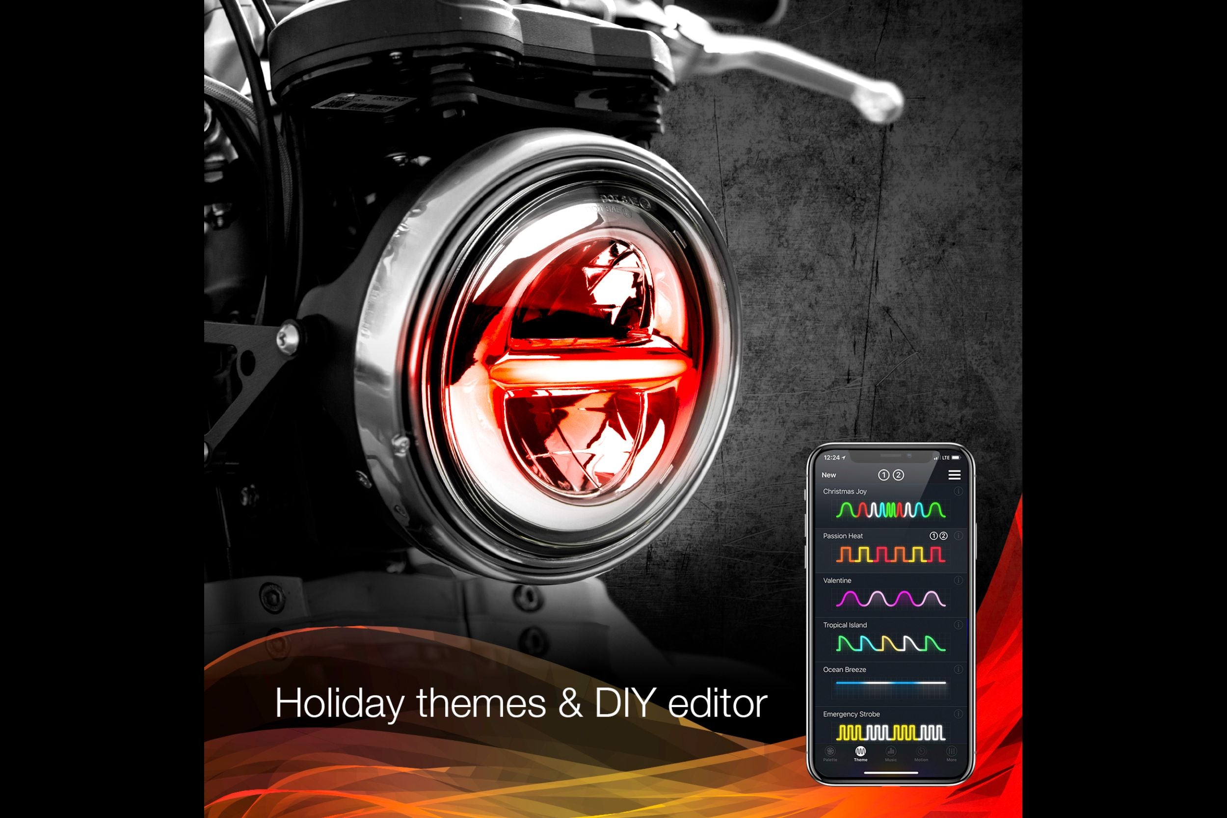 XKChrome RGB LED 5.75in Headlight Kit: Black w/o Controller