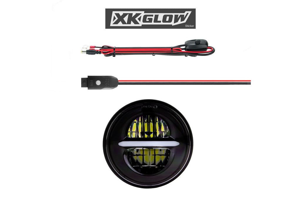 XKChrome RGB LED 5.75in Headlight Kit: Chrome w/ Controller