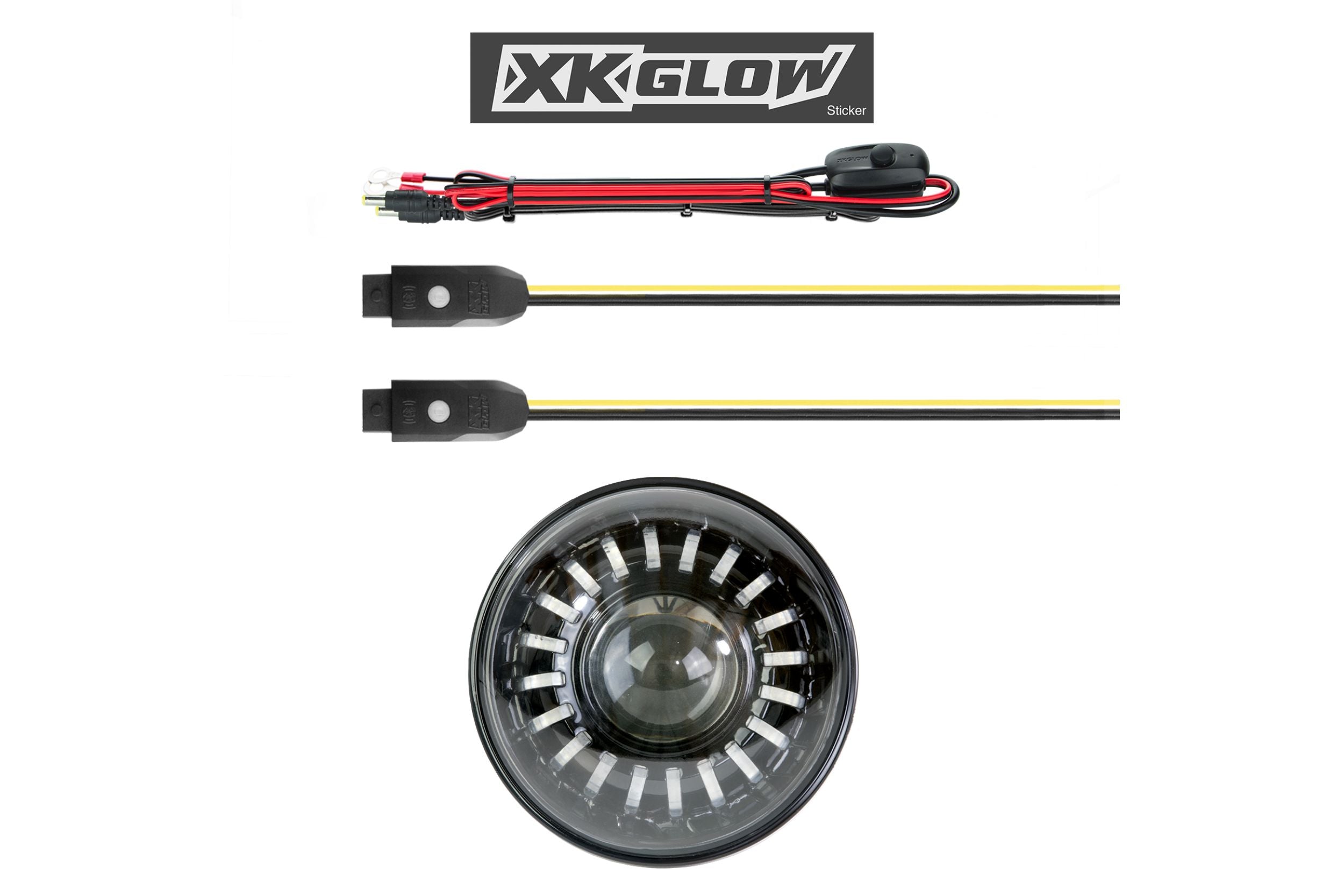 XKChrome RGB LED 7in Harley Headlight Kit w/ Controller