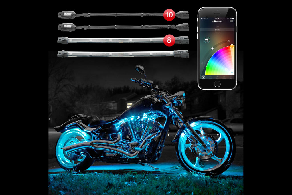 XKChrome RGB LED MC Accent Light Kit: 14x Pods, 12x 10in Strips