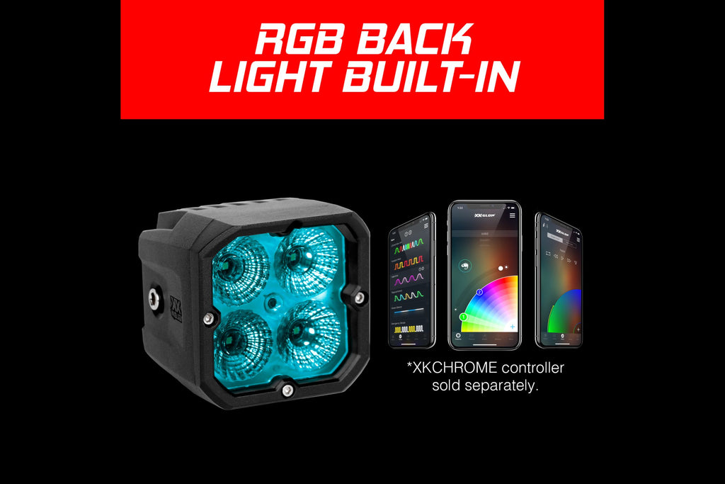 XKChrome RGB LED Cube Light Kit: Driving / Flush (Pair)
