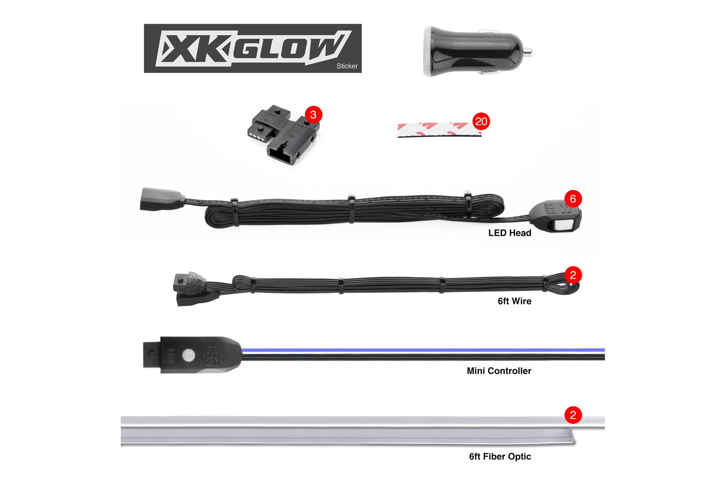 XKChrome RGB LED Fiber Optic Head