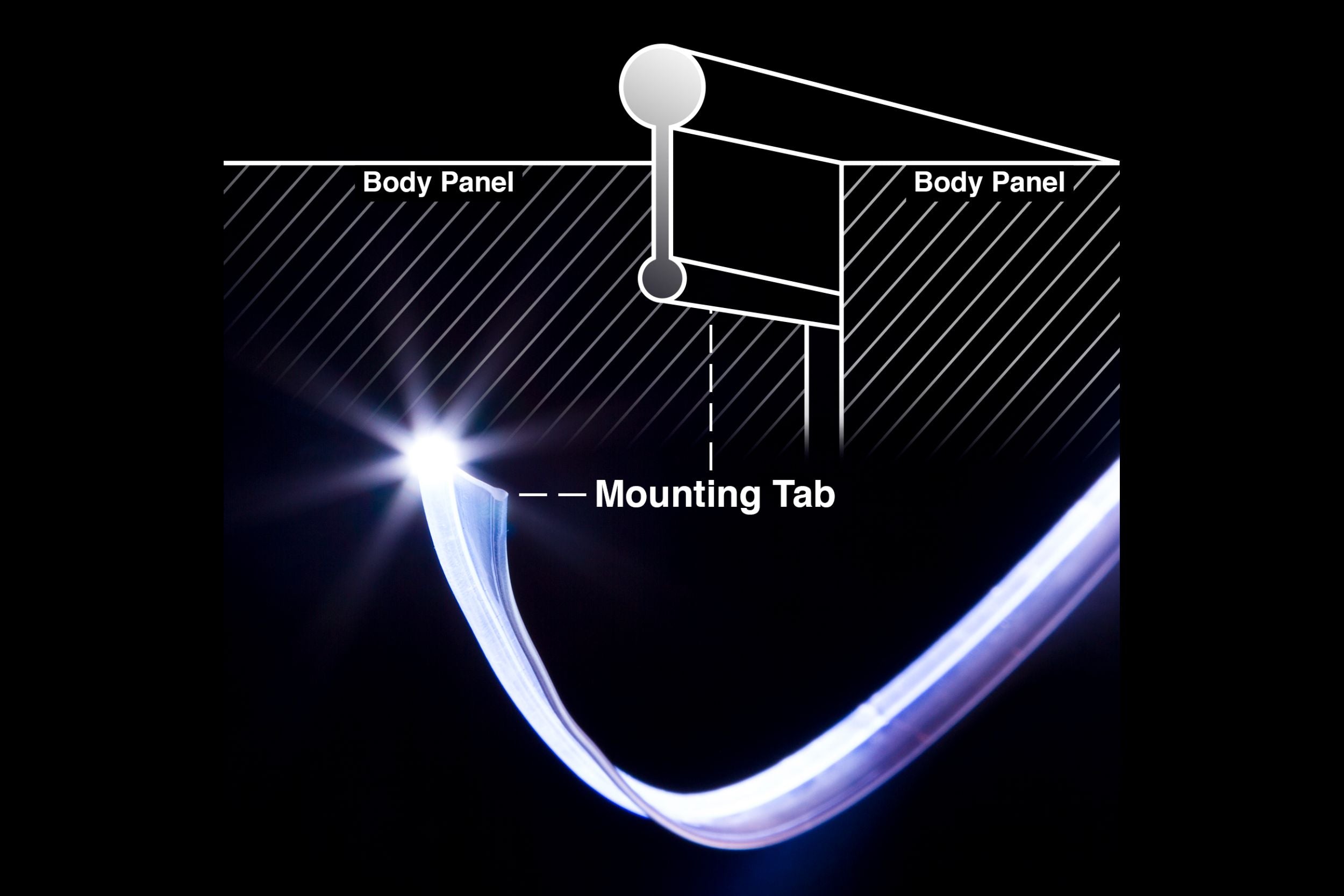XKChrome RGB LED Fiber Optic Roll: 72in