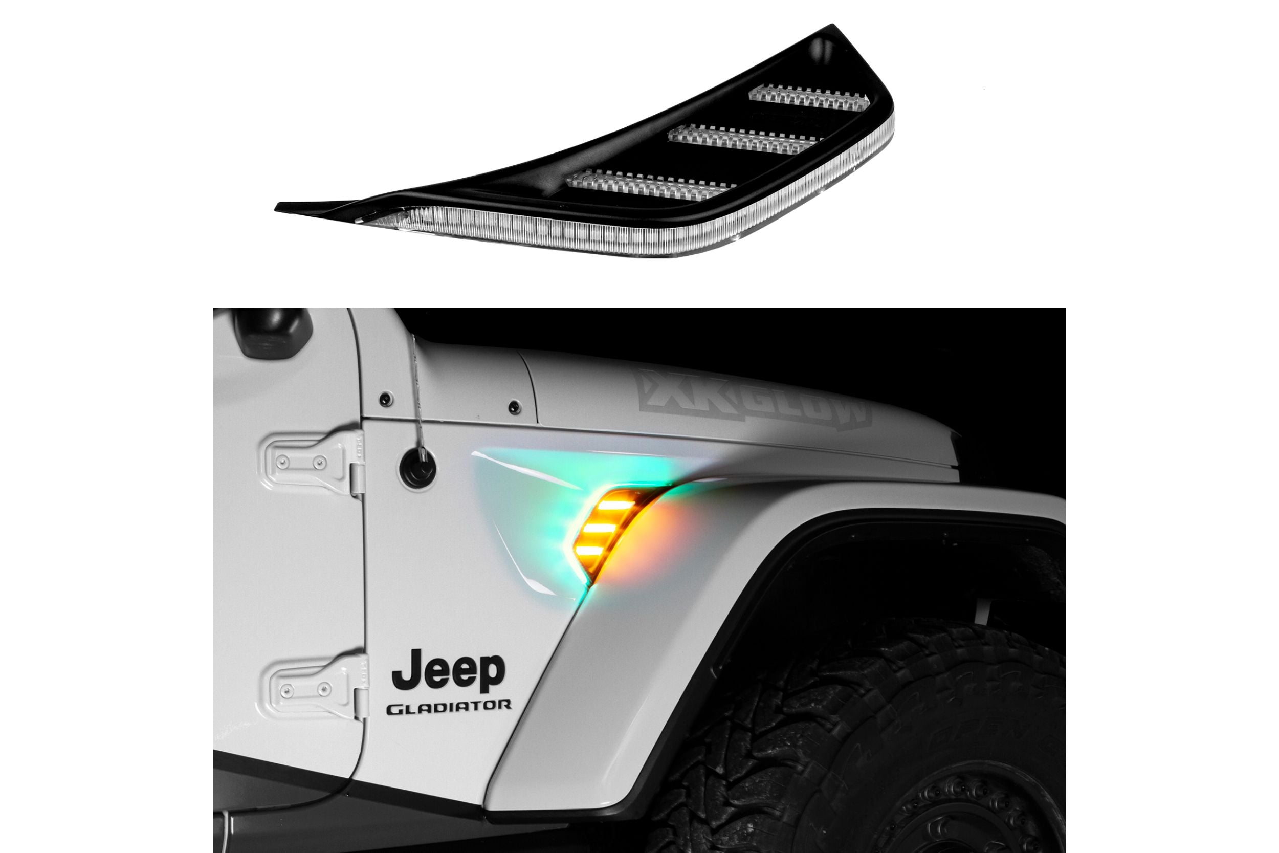 XKGlow Jeep Air Vent Light Kit: Amber