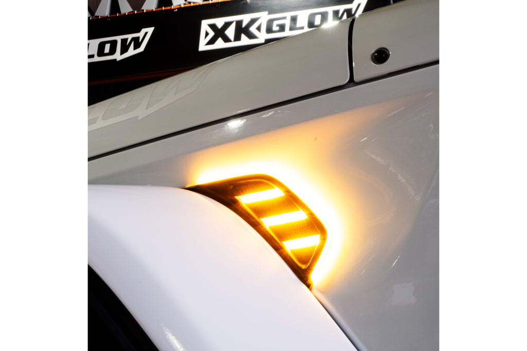 XKChrome RGB LED Jeep Air Vent Light Kit: w/ Controller