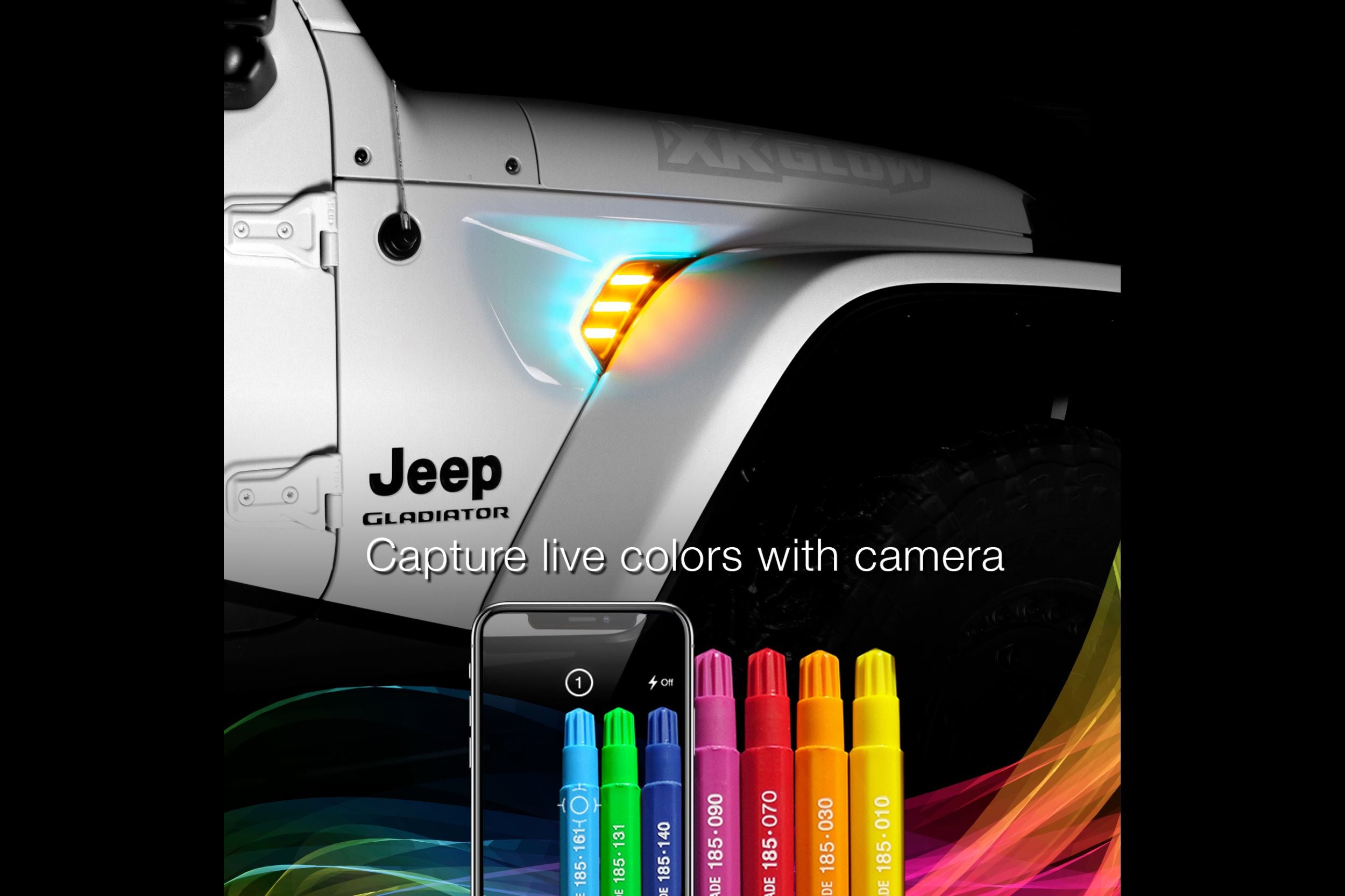 XKGlow Jeep Air Vent Light Kit: Amber