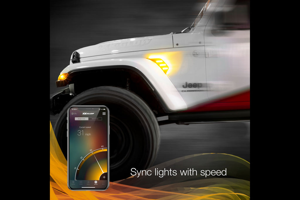 XKChrome RGB LED Jeep Air Vent Light Kit: w/ Controller