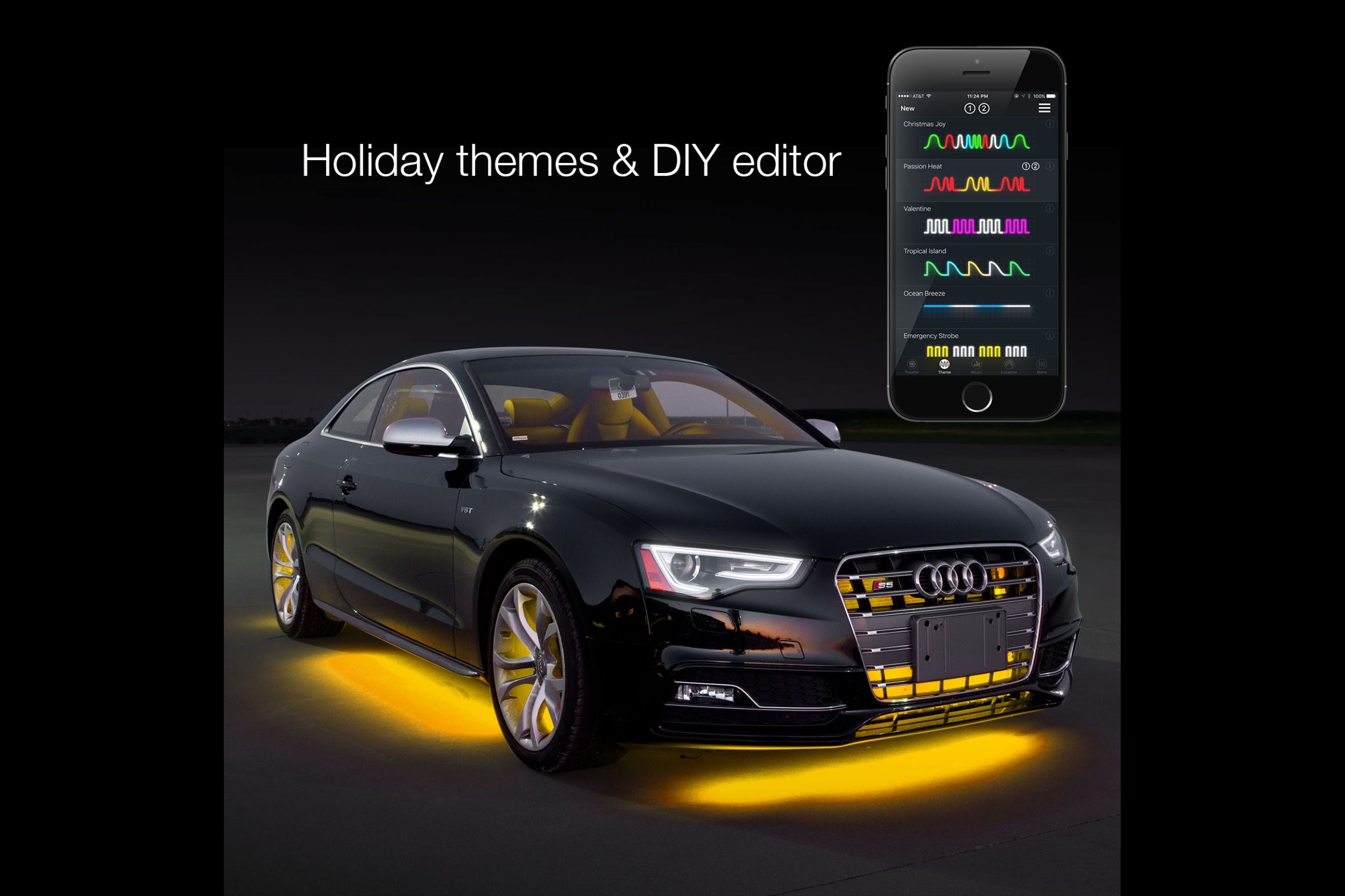XKChrome RGB LED Underglow Kit: 8x 24in Tubes w/ Dash Mount Controller