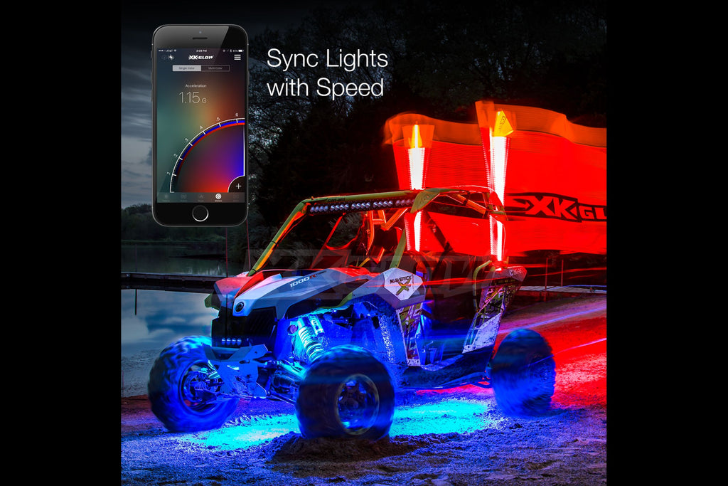 XKChrome RGB LED UTV Accent Light Kit: 18x Pods, 2x 24in, 14x 12in Strips