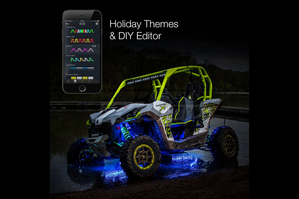 XKChrome RGB LED UTV Accent Light Kit: 18x Pods, 2x 24in, 14x 12in Strips