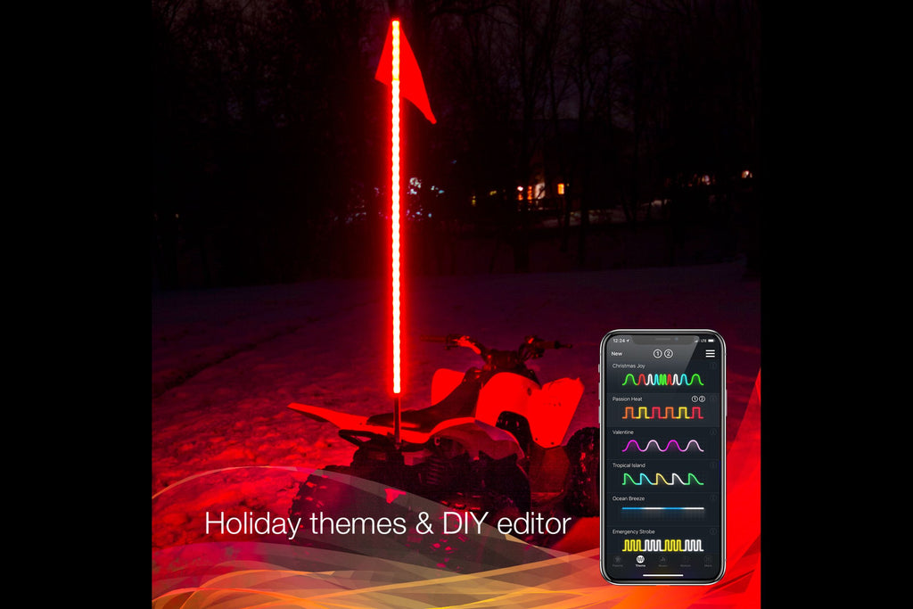 XKChrome RGB LED Whip Lights: 32in / Pair