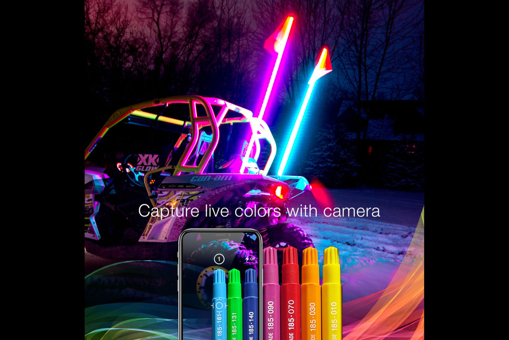 XKChrome RGB LED Whip Lights: 48in / Pair