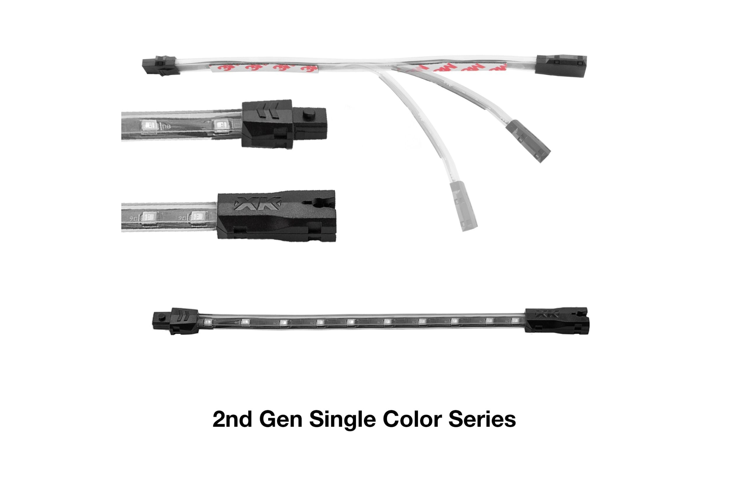 XKGlow 2G LED Strip: White / 8in