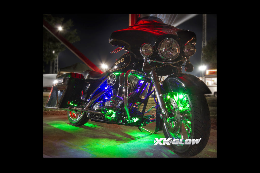 XKGlow Accent Light Kit: 7-Color RGB / 10x Pods, 8x 10in Strips