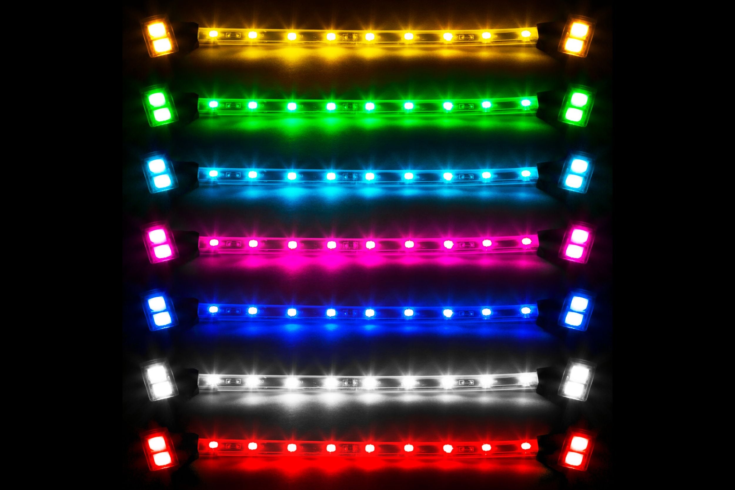 XKGlow Accent Light Kit: Amber / 10x Pods, 4x 8in Strips