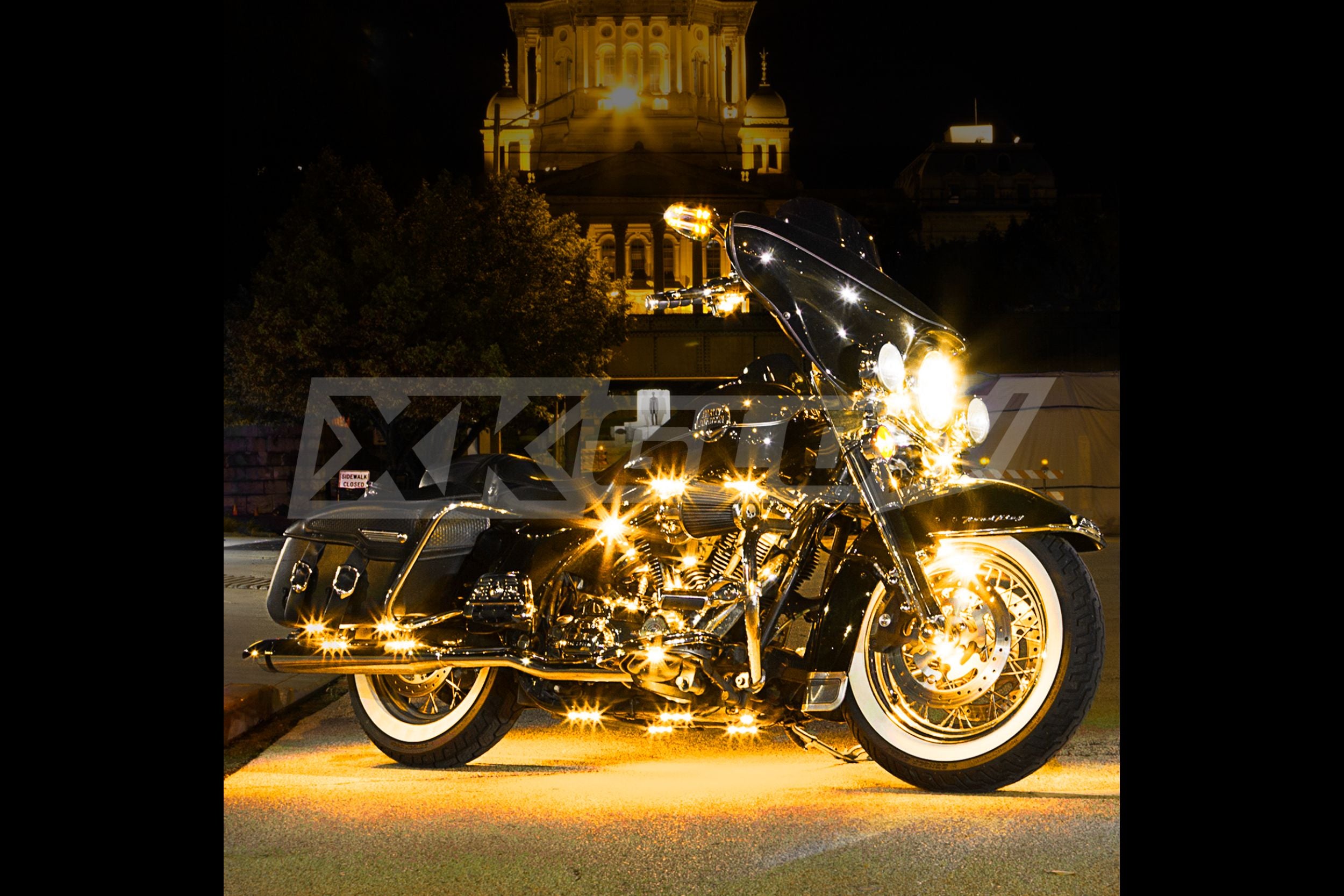 XKGlow Accent Light Kit: Green / 10x Pods, 4x 8in Strips