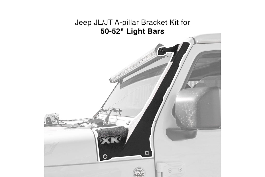 XKGlow Light Bar Bracket Kit: Jeep JL/JT / Ditch Light / 50-52in
