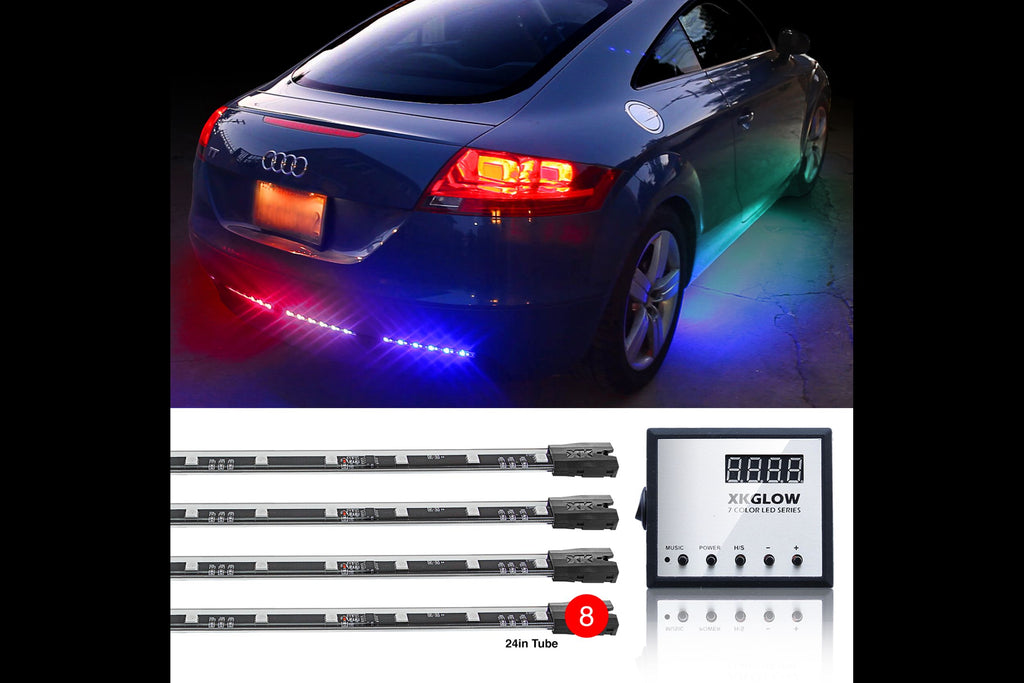 XKGlow Million Color RGB Accent Light Kit: 8x 24in Tubes