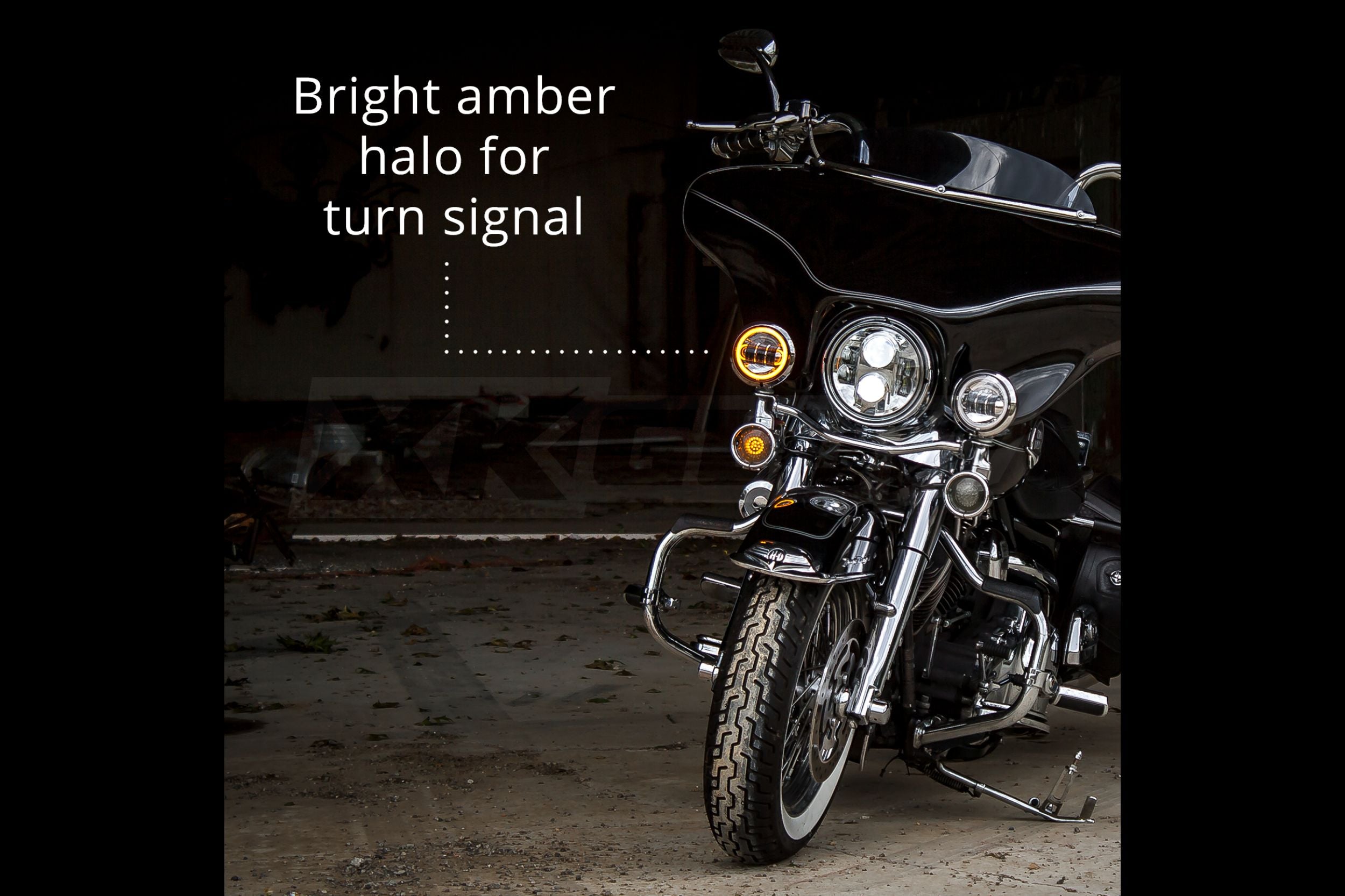 XKGlow Motorcycle Highway Bar Switchback Driving Lights: Chrome