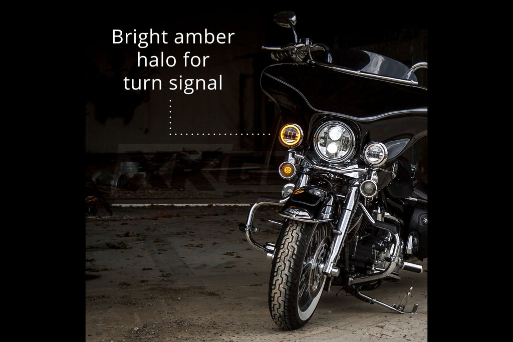 XKGlow Motorcycle Highway Bar Switchback Driving Lights: Black