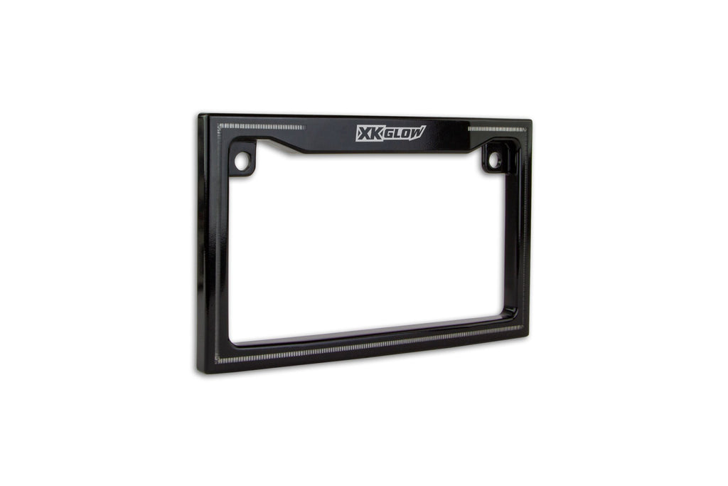 XKGlow Motorcycle Plate Frame: Chrome / Turn Signal