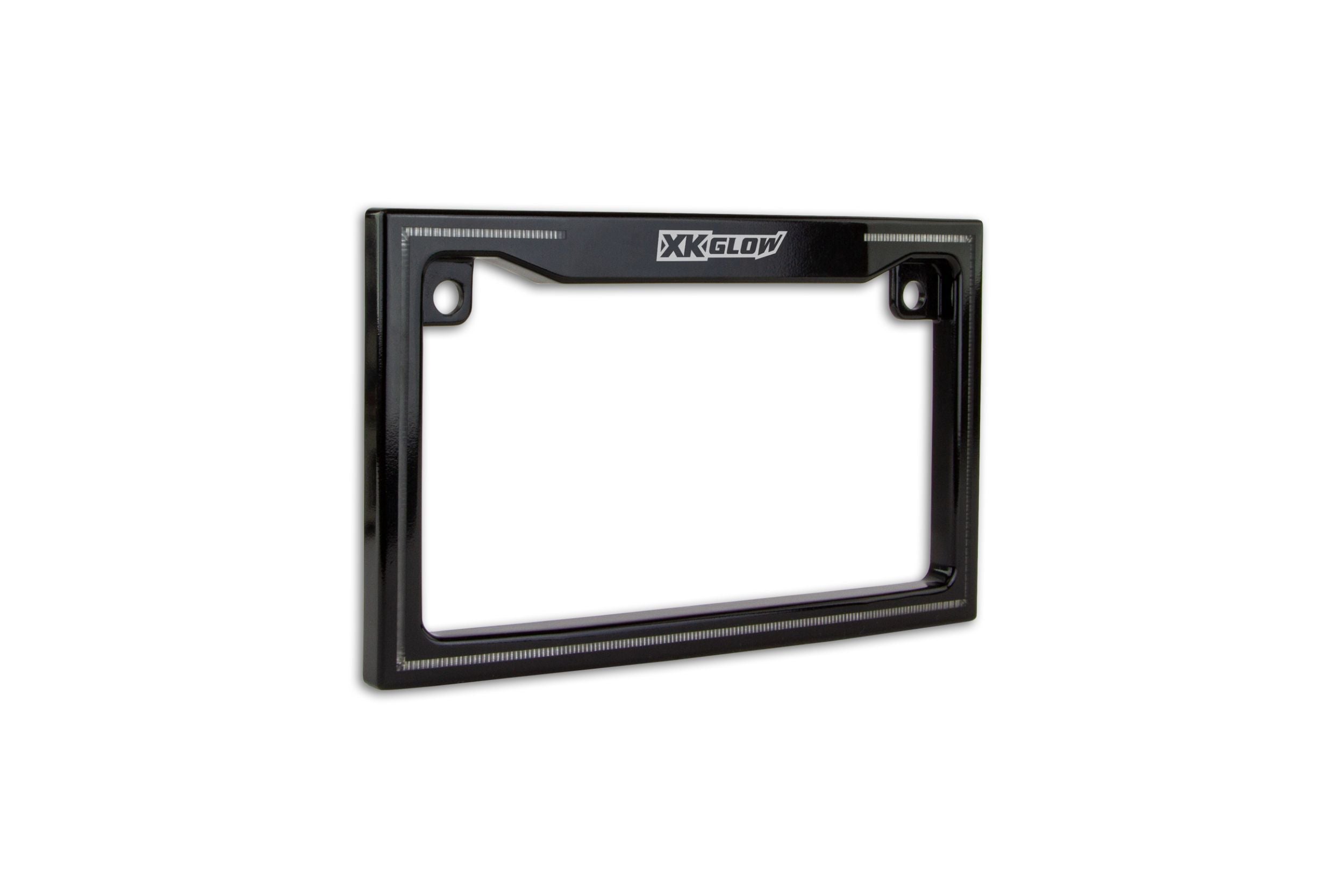XKGlow Motorcycle Plate Frame: Chrome / Turn Signal