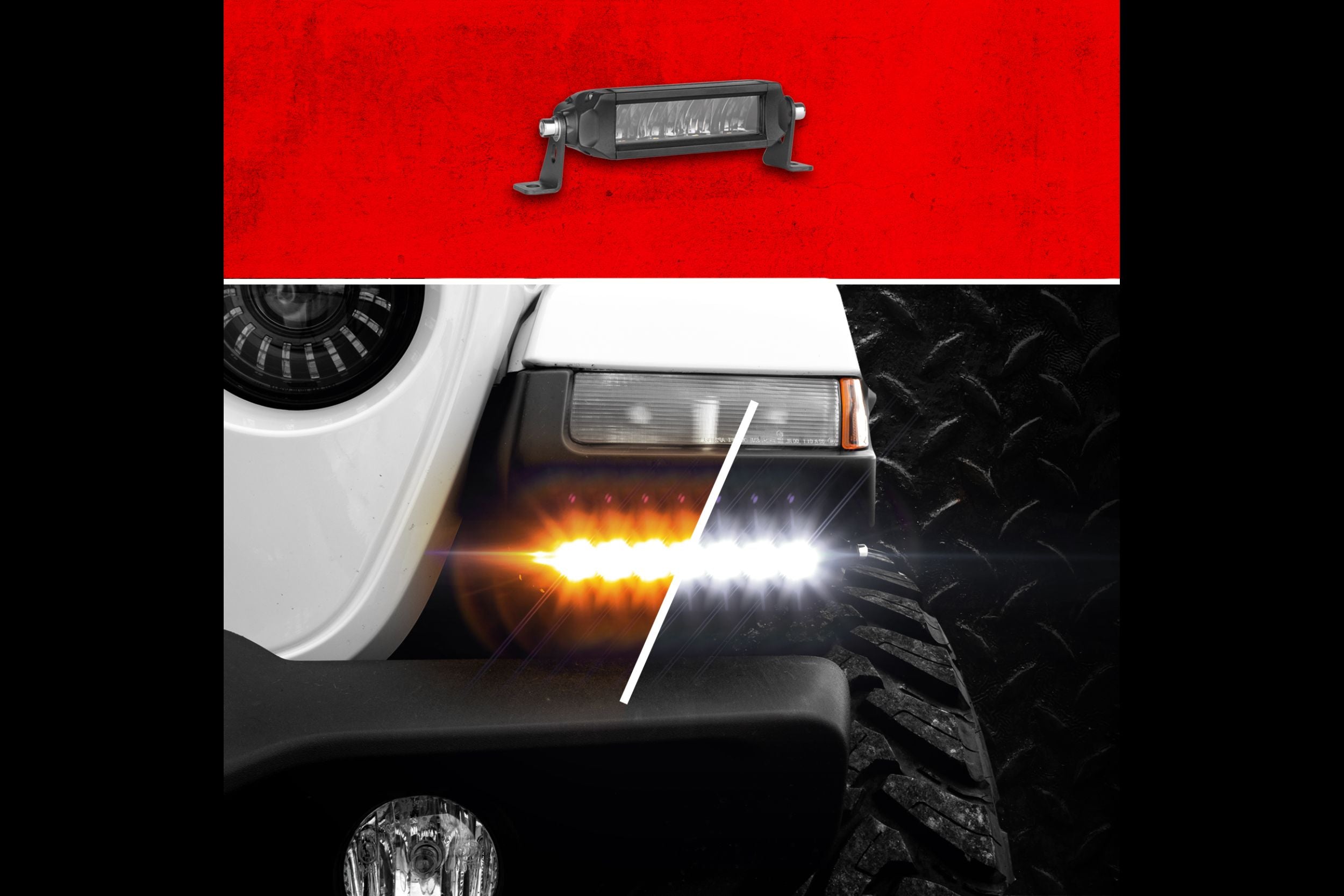 XKGlow Razor LED Light Bar: 6in / Fog+Strobe