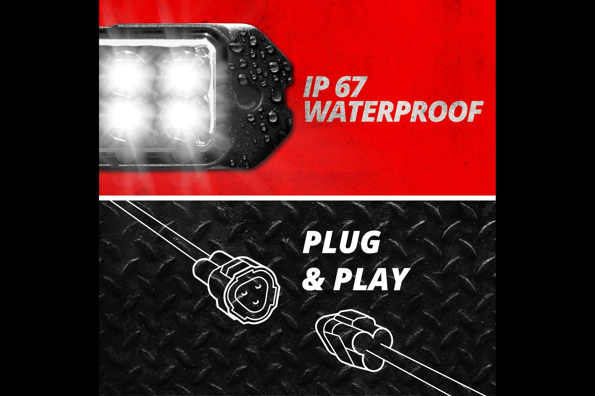 XKGlow UTV Street Legal Conversion Kit: 2x White, 2x Red, 4x Amber Pods