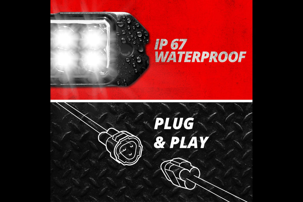 XKGlow UTV Street Legal Conversion Kit: 2x White, 6x Red, 6x Amber Pods